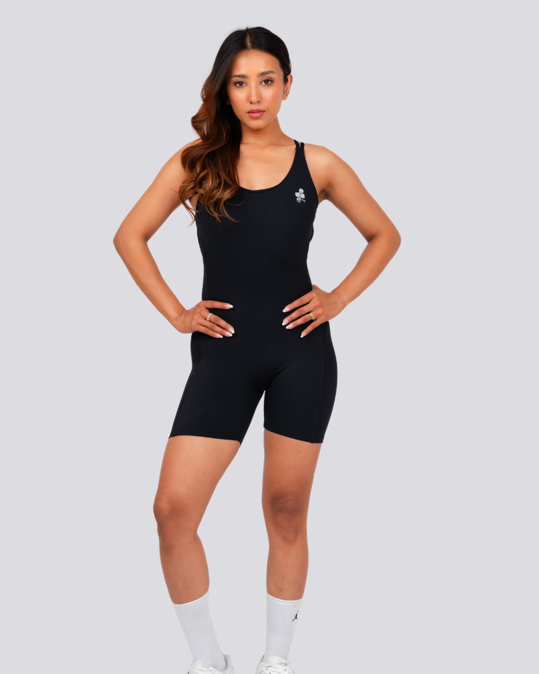 Poise Jumpsuit Half Black
