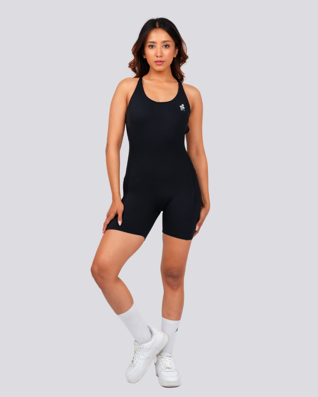 Poise Jumpsuit Half Black